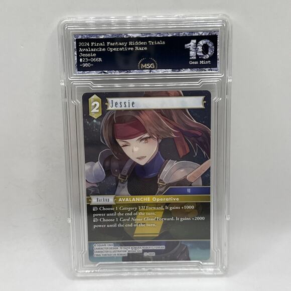 Final Fantasy Jessie - Hidden Trials Avalanche Operative Graded 10 Gem Mint - Picture 1 of 2